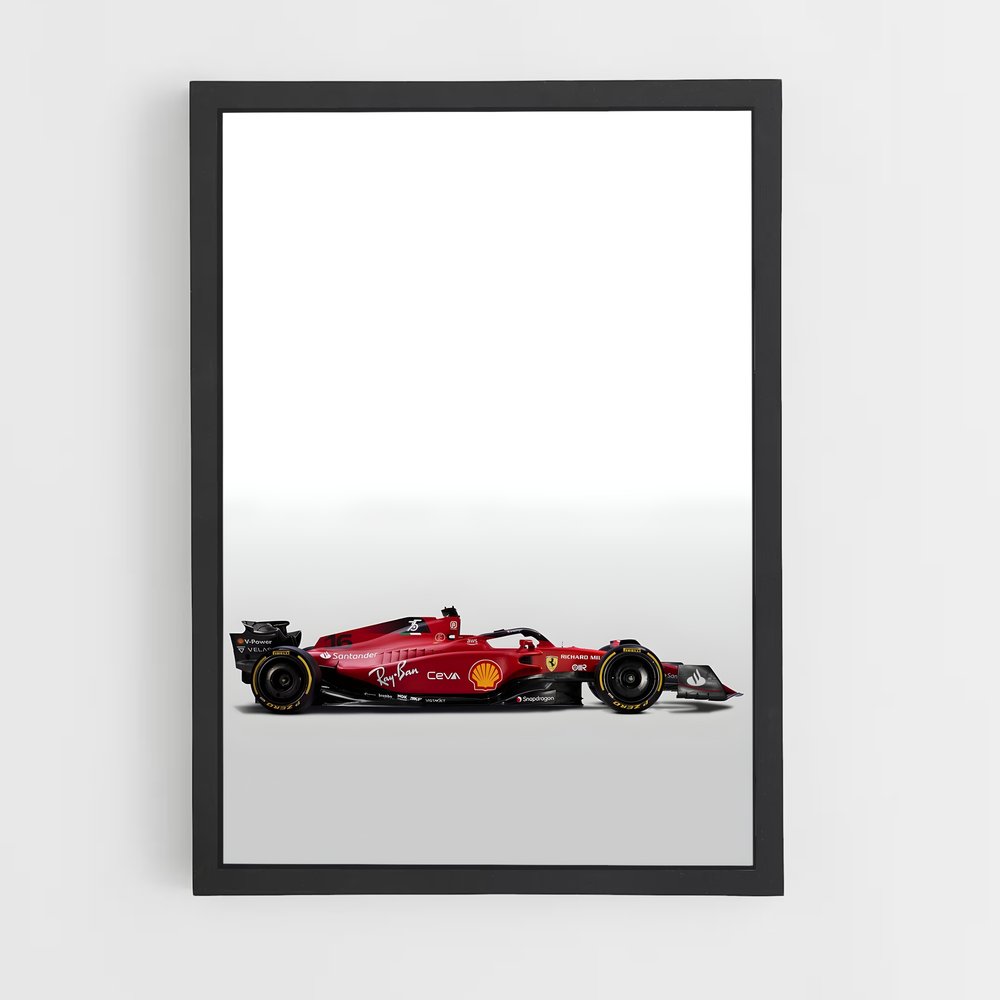 Poster Ferrari F1-75 Racing Spirit – affiche Voitures de Formule 1 (vue 2)
